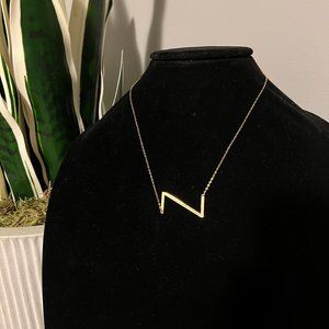 Sideway Initial Necklace (Z)